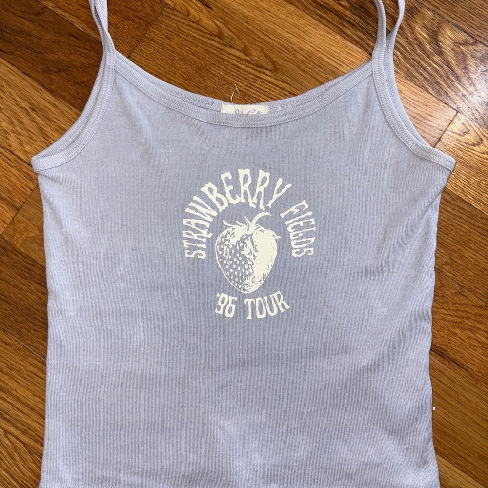 Light blue Brandy Melville Strawberry Fields tank top